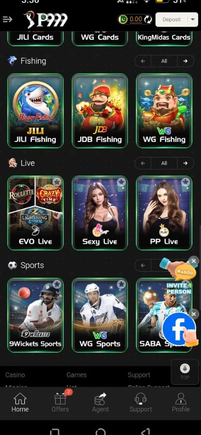 Fishing Games in p999